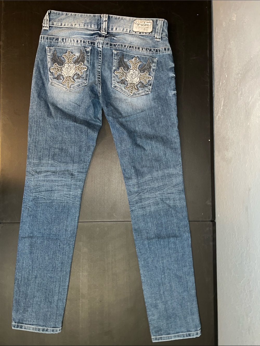 Guess Light Blue Skinny Jeans - Faded Denim - Picture 6 of 8